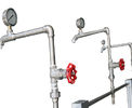 移動可能な進入保護試験装置の照明器具3つの頭部水散水試験の器具